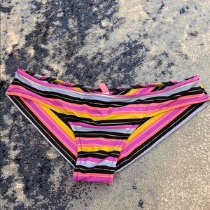 Victoria's Secret Pink and Black Bikini Bottoms